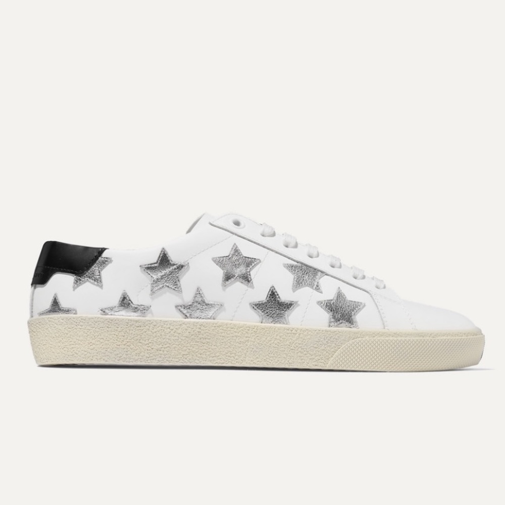 New Saint Laurent Court Leather Sneakers